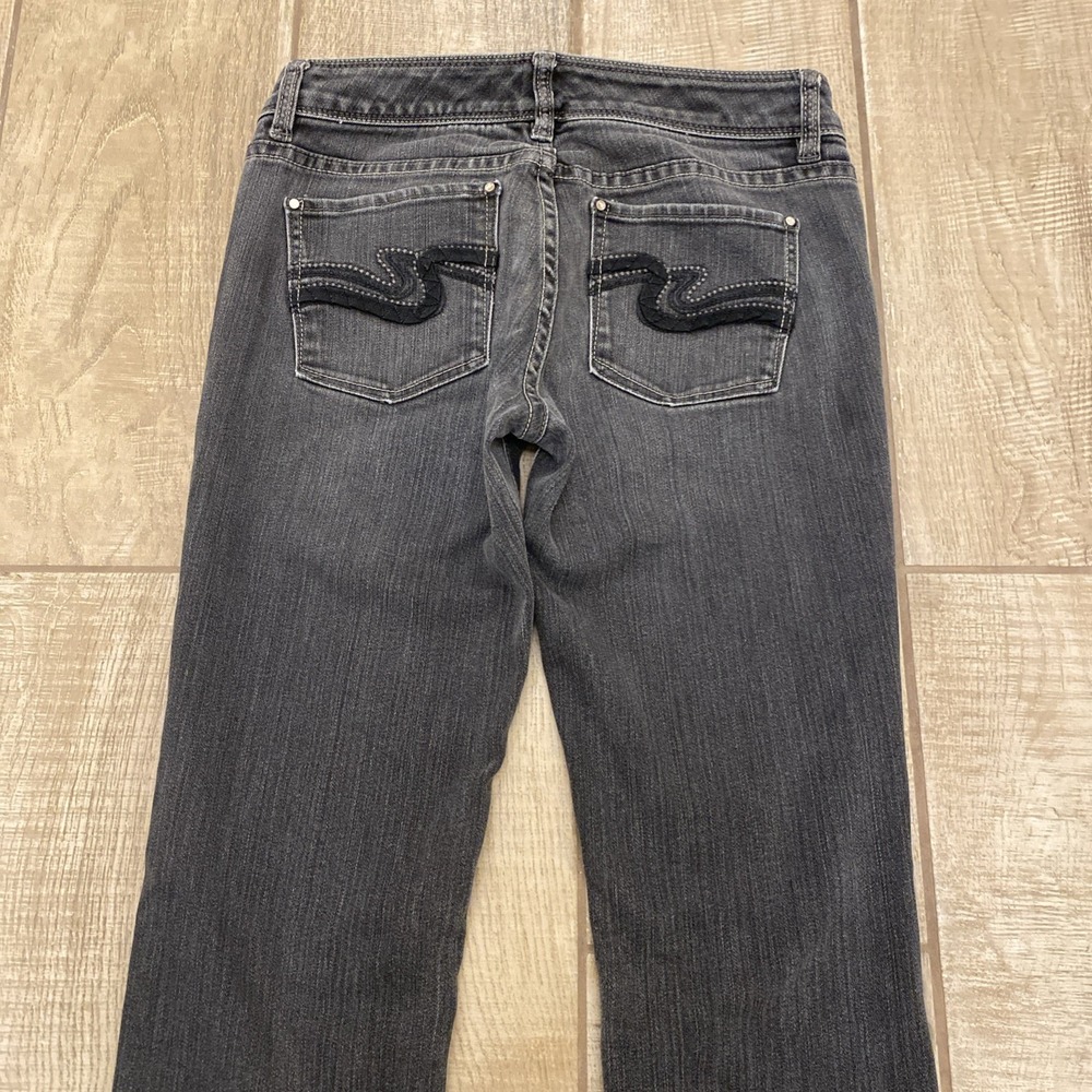 White House/Black Market Blanc Jeans Women 2R Black Denim Medium Wash Faded - Picture 4 of 11
